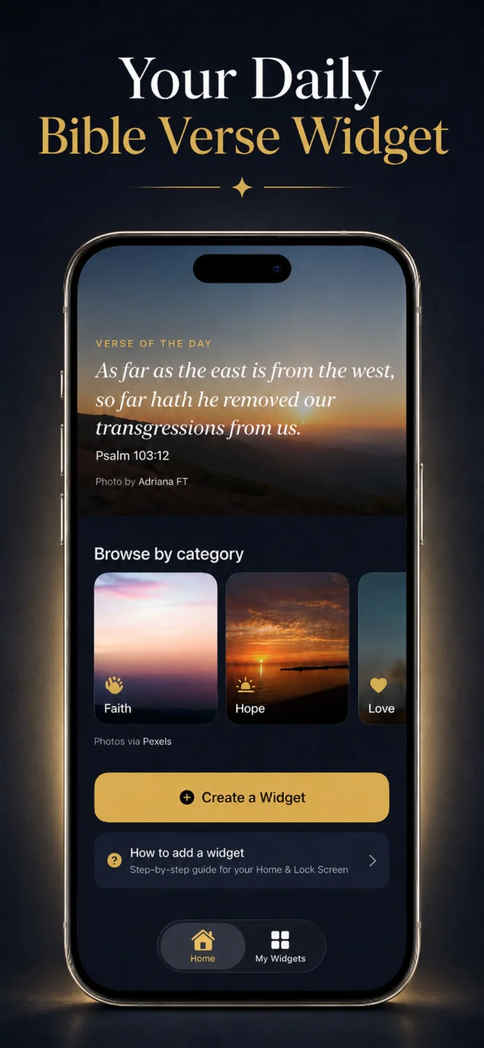Bible Widget App Verse of the Day widget example