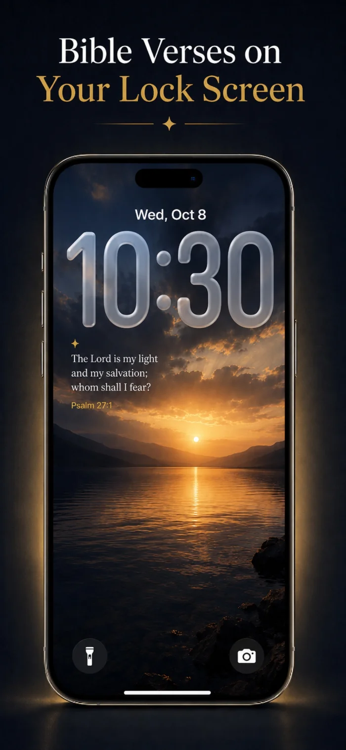 Bible Widget App Lock Screen widget example