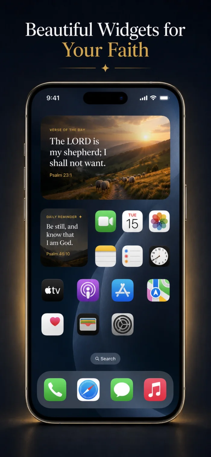 Bible Widget App Home Screen widget example